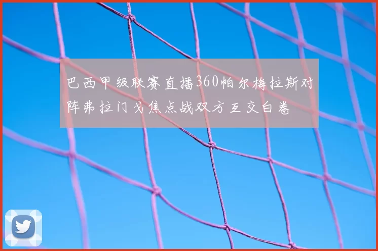 巴西甲级联赛直播360帕尔梅拉斯对阵弗拉门戈焦点战双方互交白卷